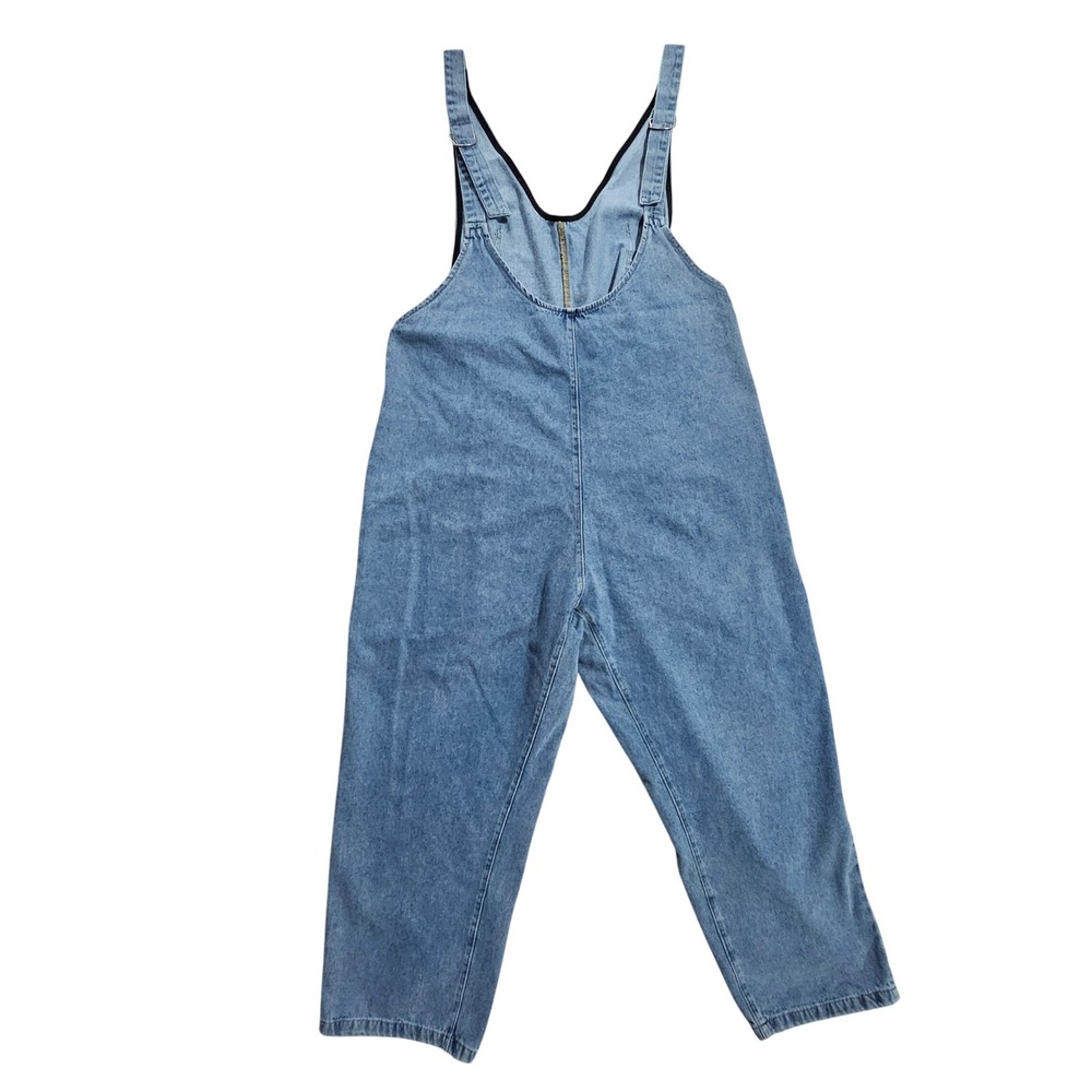Unbranded Mens XL‎ Blue Tides Denim Overalls Relaxed Wide Leg J3E010